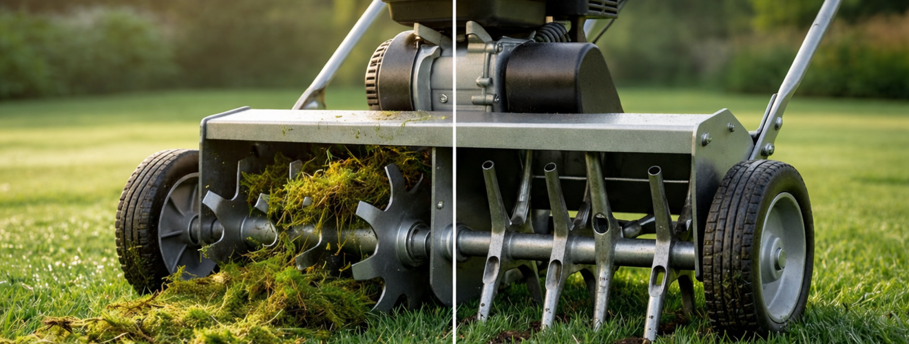 Aerator vs. Scarificator: Ghid complet pentru un Gazon de Revistă în 2026