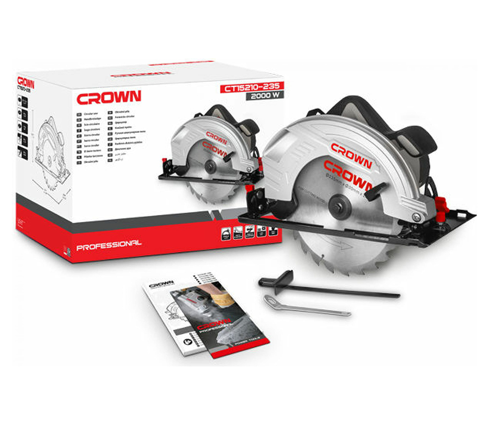 Fierăstrău circular CROWN CT 15210-235 2000w 235mm photo 1
