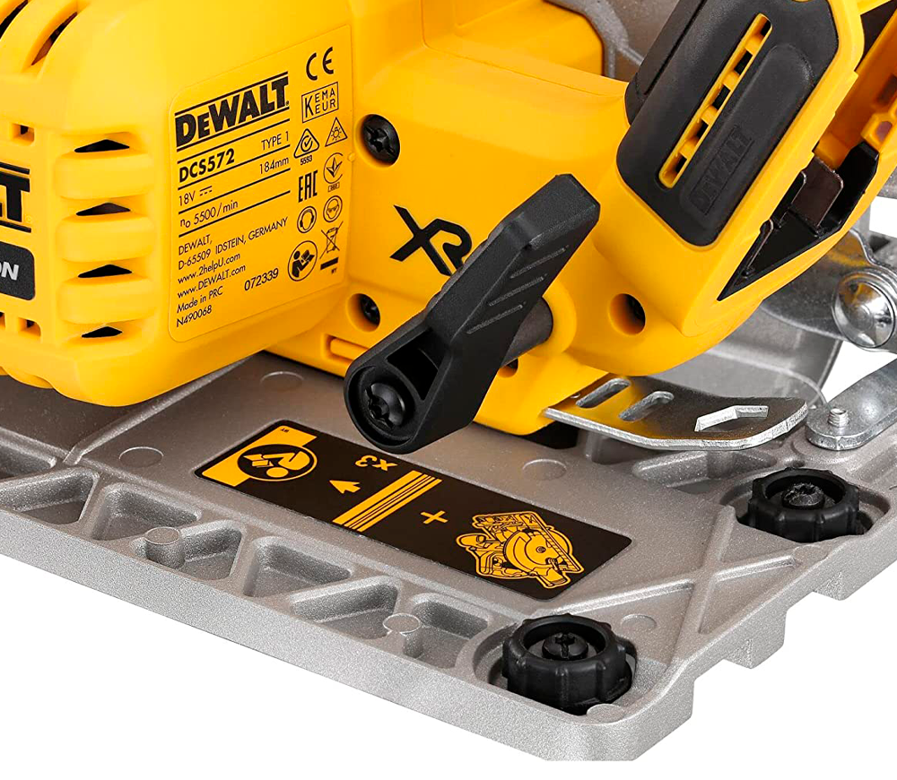 Fierăstrău circular cu acumulator (fără baterii) DEWALT DCS572NT-XJ 184mm 18V photo 4