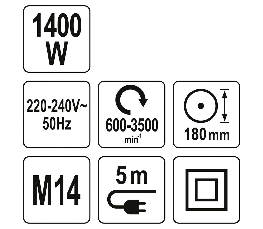 Полировальная машина YATO YT82196 1400вт 180мм photo 5