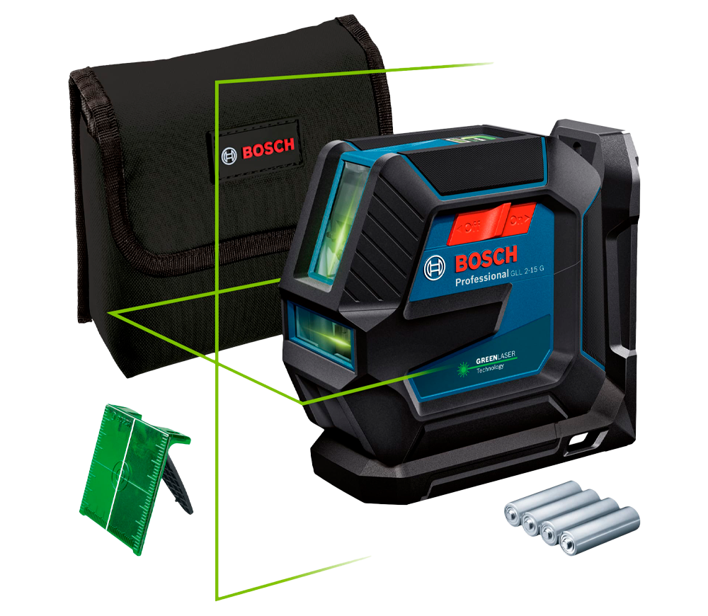 Nivelă cu laser BOSCH GLL 2-15 G 2fascicole 15m photo