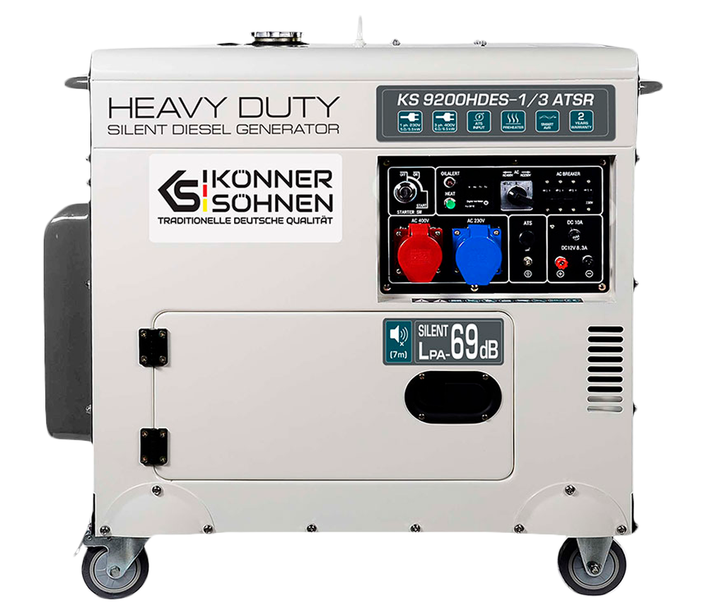 Электрогенератор Könner&Söhnen KS 9200HDES-1/3 ATSR 7.5квт Дизель AVR photo