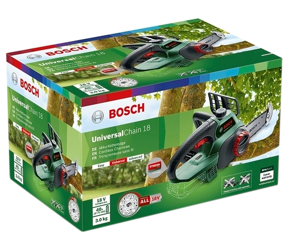 Fierăstrău cu lanț cu acumulator (fără baterii) BOSCH UniversalChain 200mm 18V photo 7