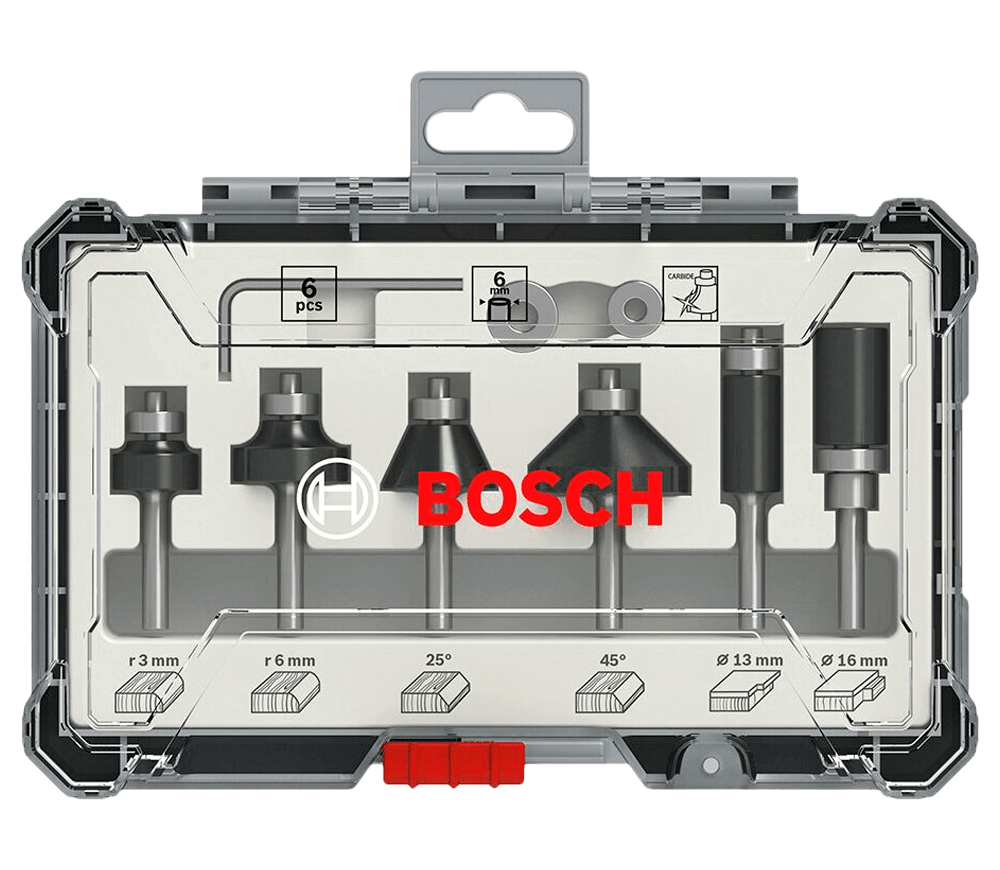 Set 6 freze pe lemn Bosch 2607017468 Ø6 mm photo