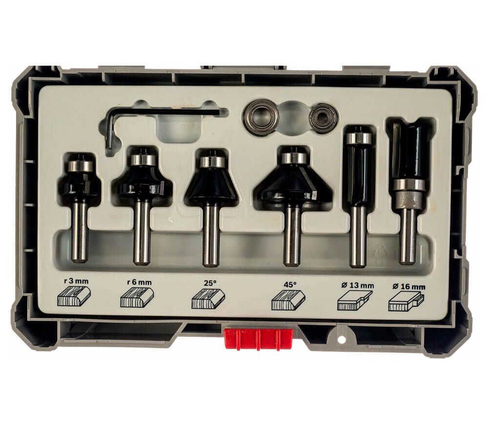 Set 6 freze pe lemn Bosch 2607017469 Ø8 mm photo 1