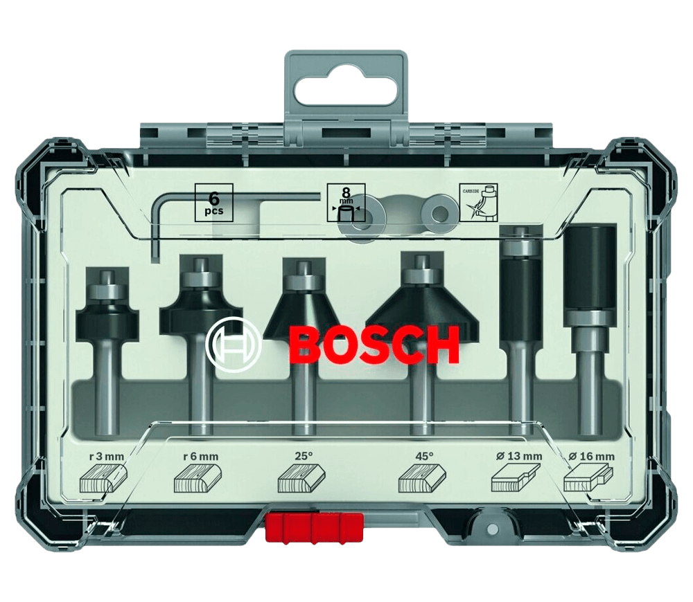 Set 6 freze pe lemn Bosch 2607017469 Ø8 mm photo