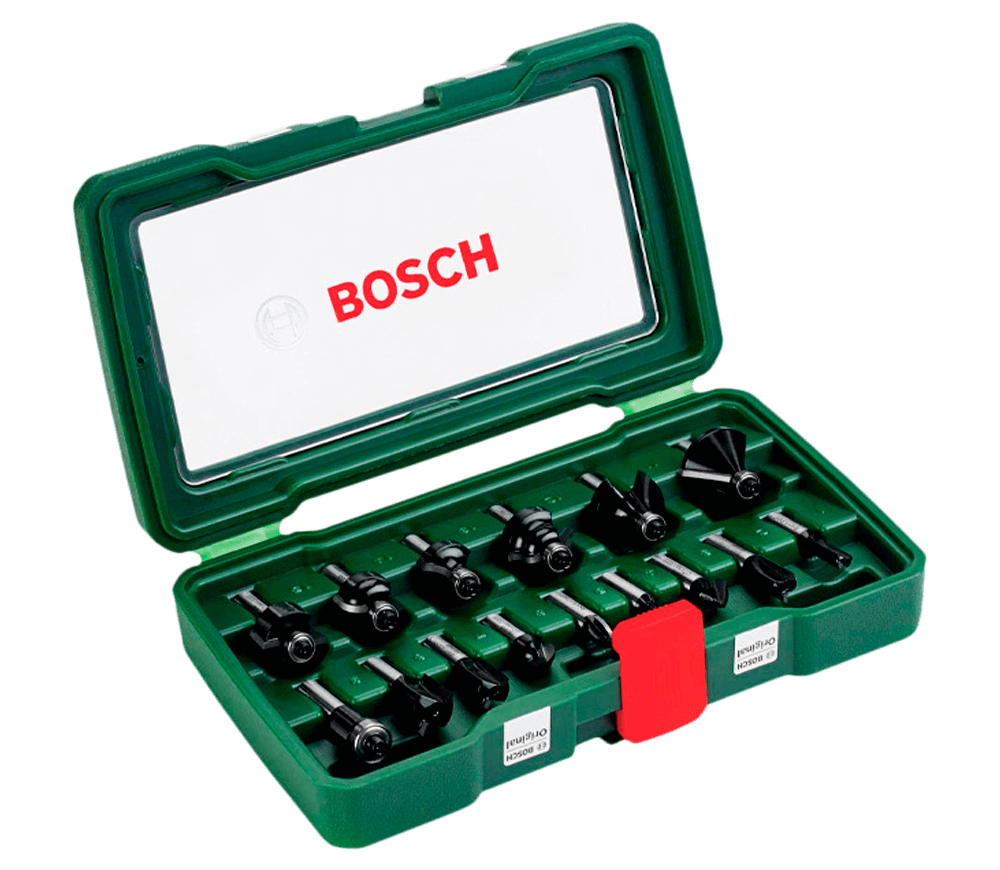 Set 15 freze pe lemn Bosch 2607019469 Ø8 mm photo