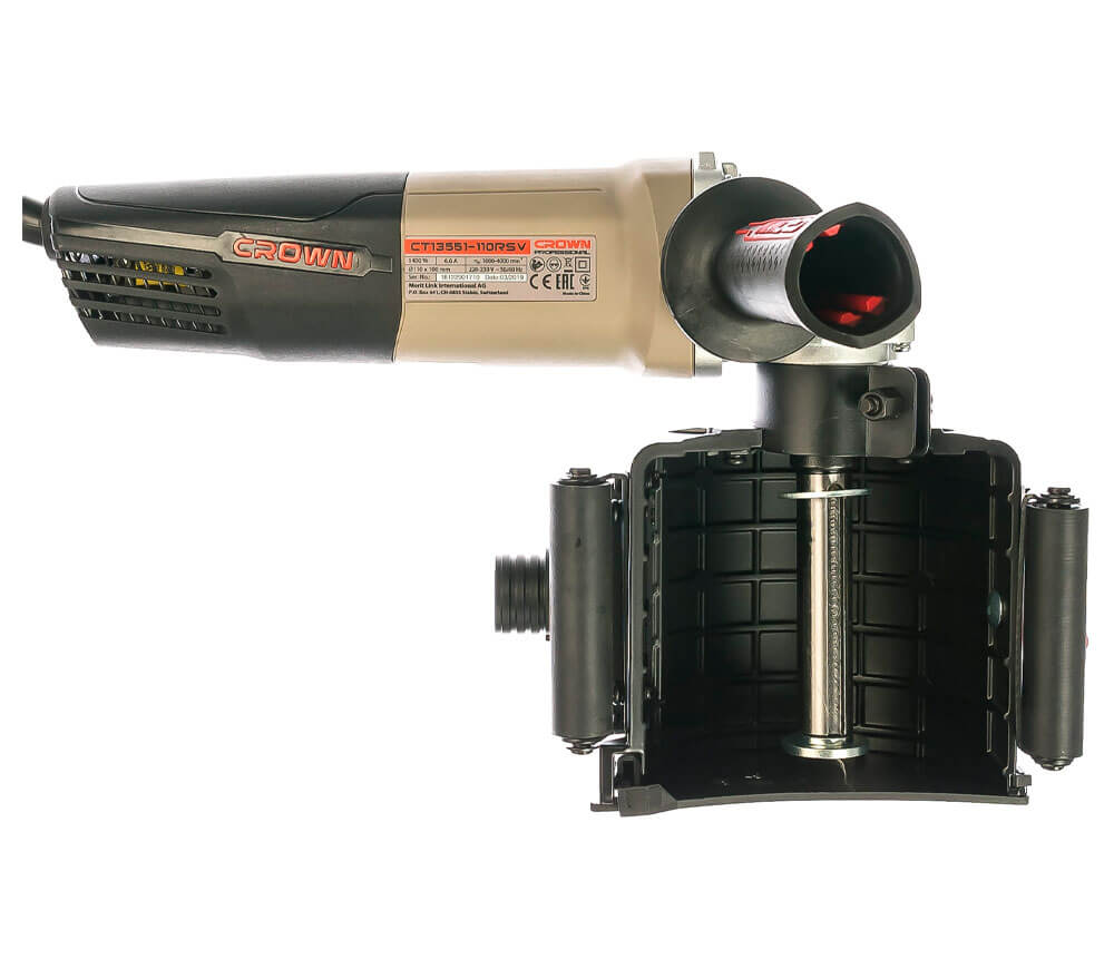 Mașină de șlefuit cu lamele CROWN CT13551-110RSV 1400w 110mm photo 2