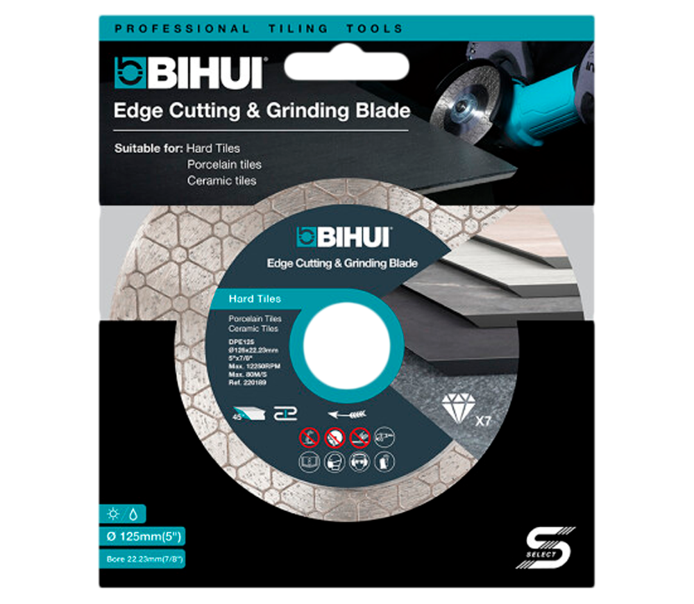 Disc de tăiat și șlefuit cu diamant SUPER PREMIUM BIHUI DPE125 125mm turbo photo