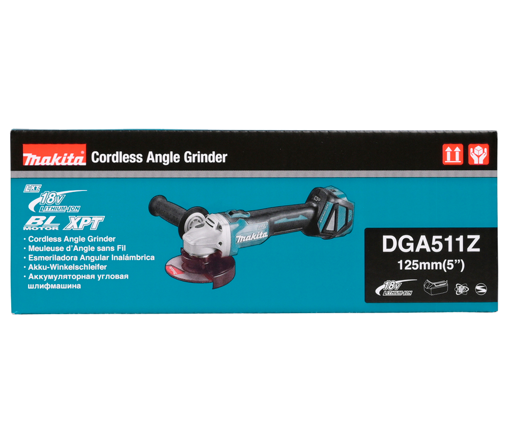 Polizor unghiular cu acumulator (fără baterii) MAKITA DGA511Z 125mm 18V photo 3