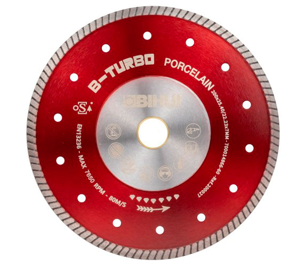 Disc de tăiat cu diamant B-TURBO BIHUI DCDT200 200mm turbo photo 2