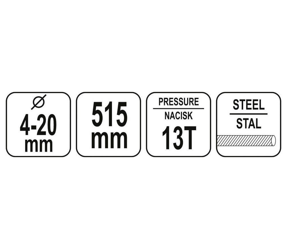Clești pentru tăiat bolturi YATO YT22872 515mm photo 3