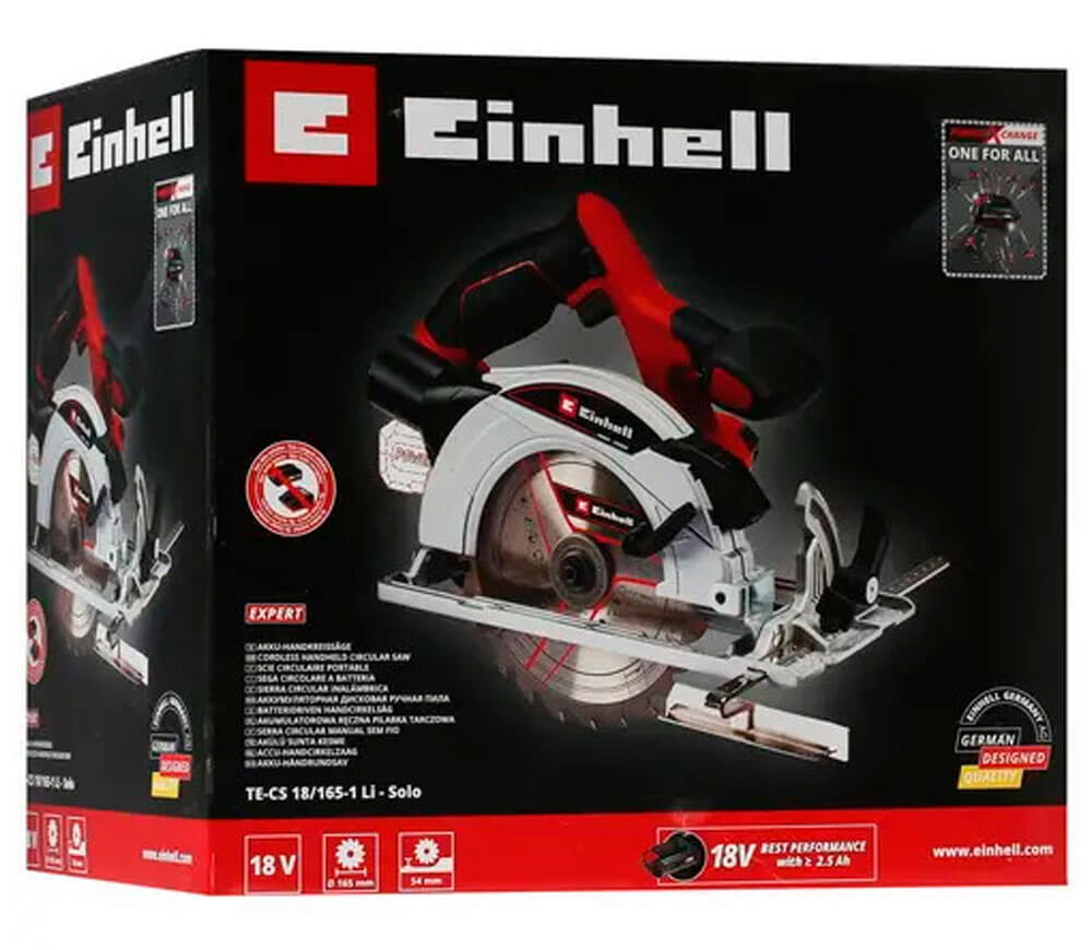 Fierăstrău circular cu acumulator (fără baterii) EINHELL TE-CS 18/165-1Li SOLO PXC 165mm 18V photo 9