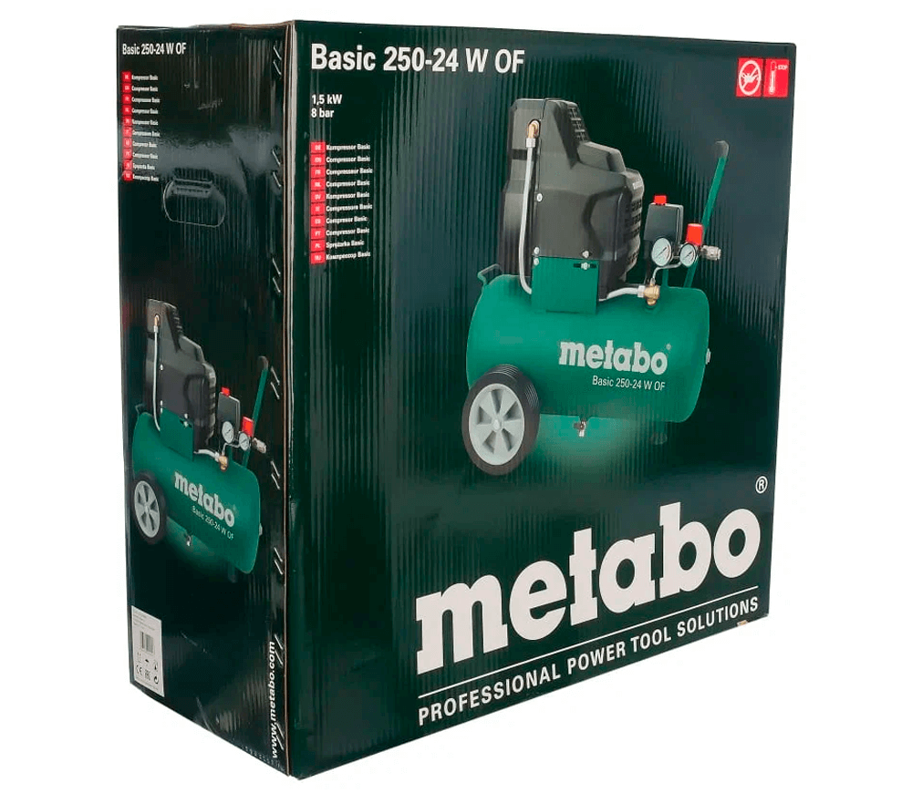 Compresor fără ulei METABO Basic 250-24 W OF 200l/min 24L photo 3