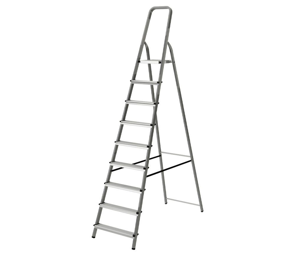 Scară cu suport metal LIDER-TECH 1130109 1.94m 150kg photo