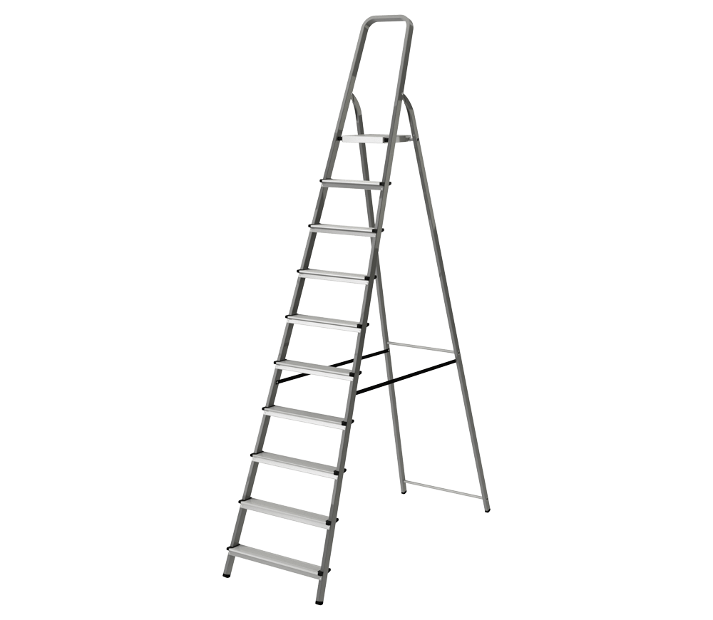 Scară cu suport metal LIDER-TECH 1130110 2.17m 150kg photo