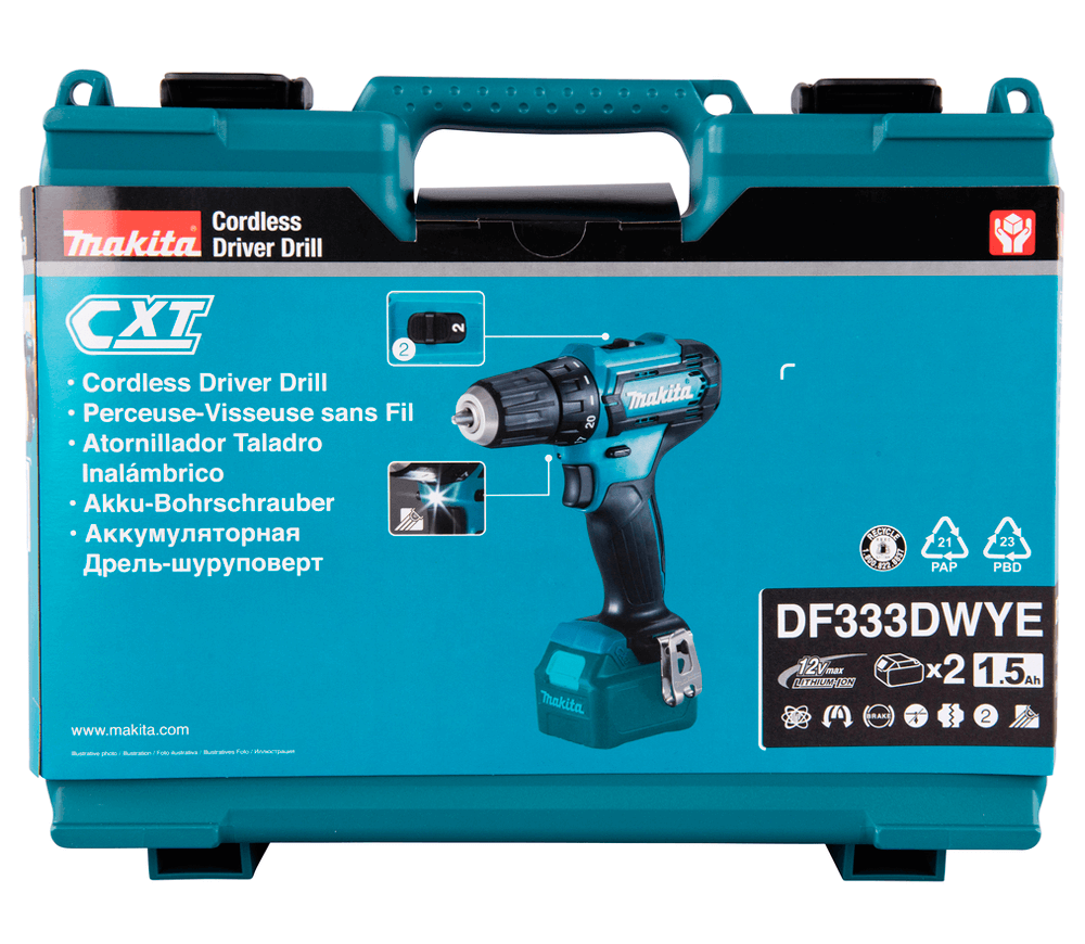 Шуруповерт аккумуляторный MAKITA DF333DWYE 12В 1.5Ач photo 10