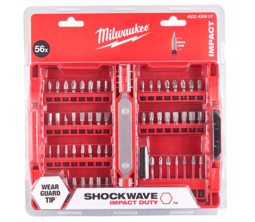 Set 56 Biți și prelungitor MILWAUKEE 4932430907 SL/PH/PZ/Hex/Torx 25-50mm photo 0