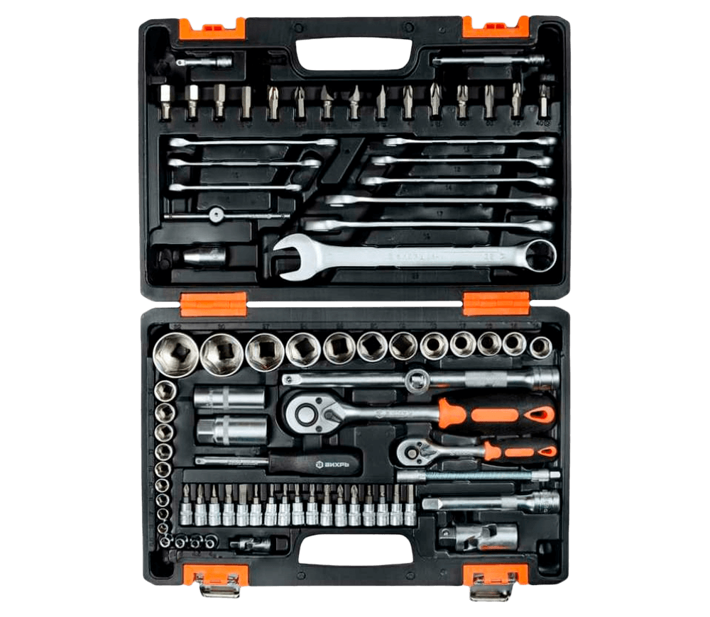 Set chei combinate, duze tubulare și biți VIHRI 73676 82unit. 4-32mm 1/2-1/4" photo