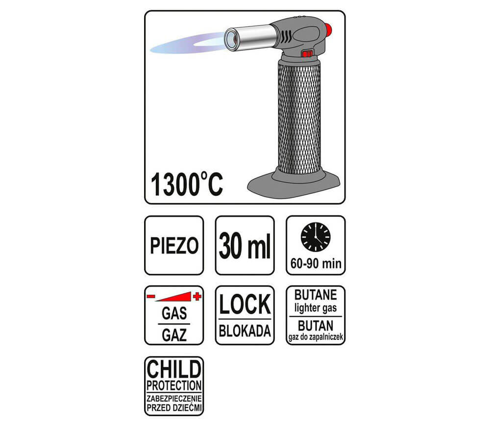 Arzător cu gaz YATO YT36700 1300°C photo 3