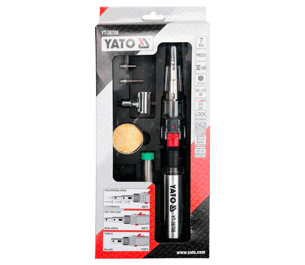 Ciocan de lipit cu gaz YATO YT36706  450/600/1300°C photo 2