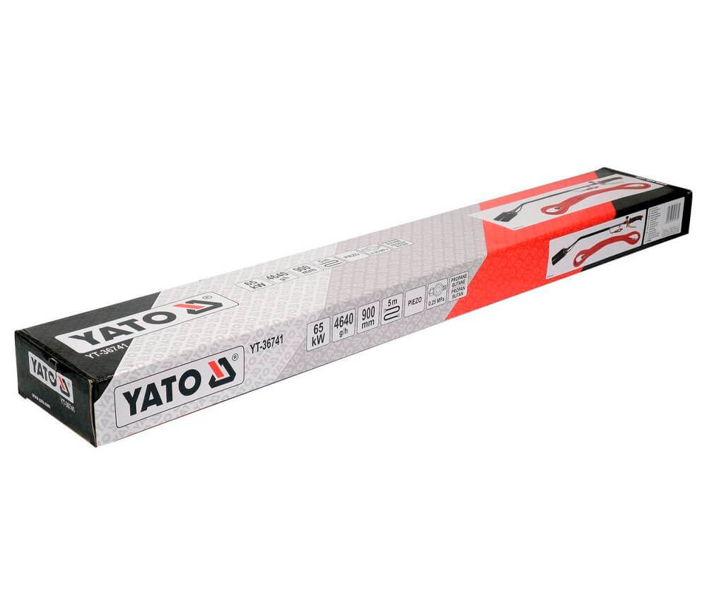 Газовая горелка с пьезоподжигом YATO YT36741 4640г/ч photo 3