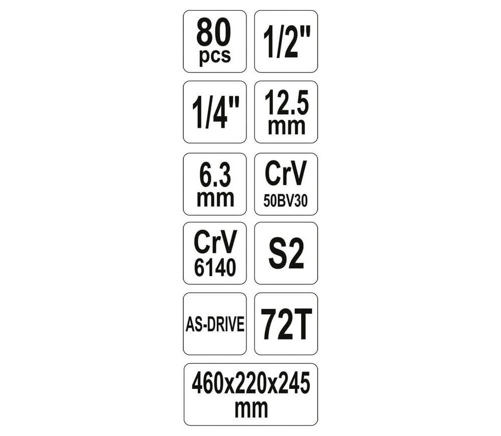 Set scule manuale YATO YT38951 80unit. photo 7