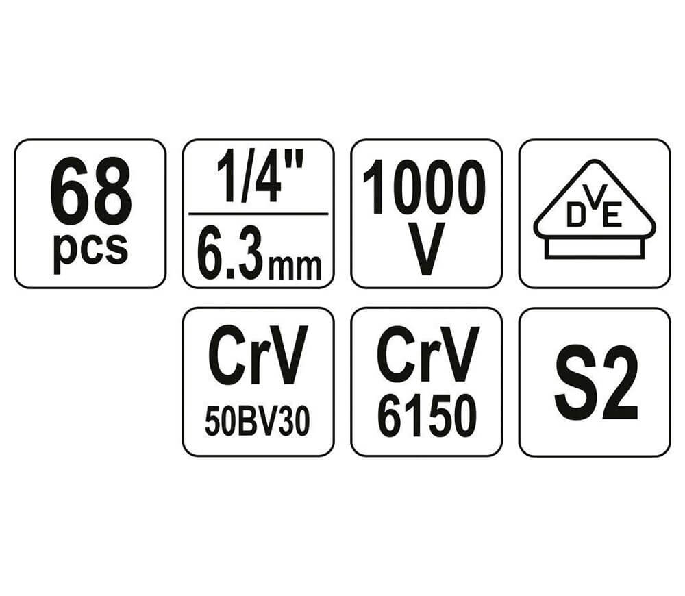 Set scule manuale YATO YT39009 68unit. photo 3