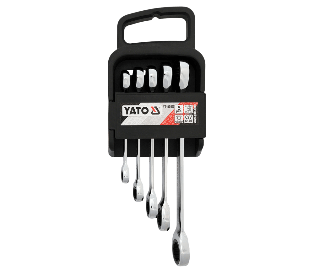 Set 5 chei inelare bilaterale cu clichet YATO YT5038 8-19mm photo