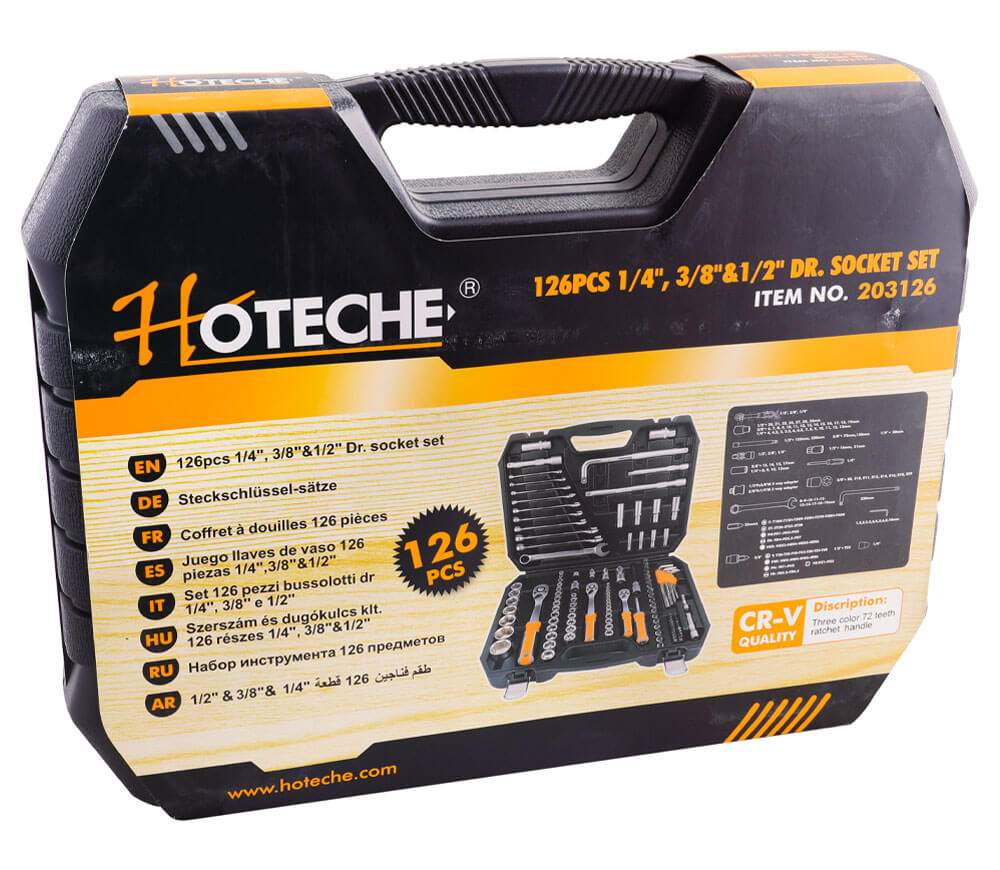 Набор 126 головки торцевые и бит HOTECHE 203126 4-32мм photo 2