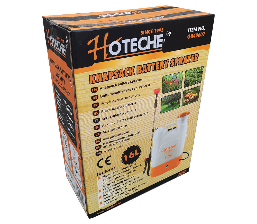 Опрыскиватель аккумуляторный HOTECHE G840607 4бар 16л 12В 8Ач photo 3