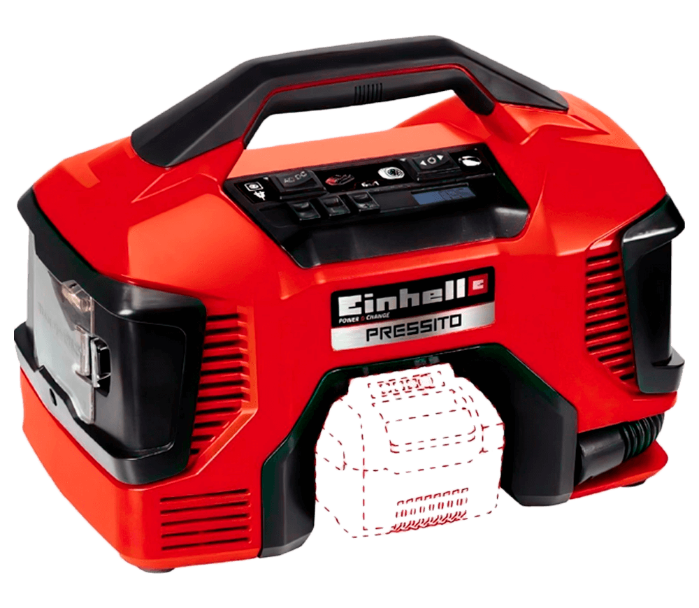 Автокомпрессор 6 в 1 EINHELL Pressito 90вт 11бар 21л/мин photo