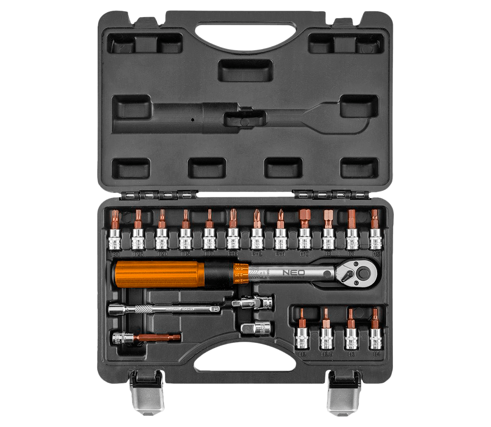 Set cheie dinamometrică + biți  NEO TOOLS 08-821 1/4" 5-25 Nm photo