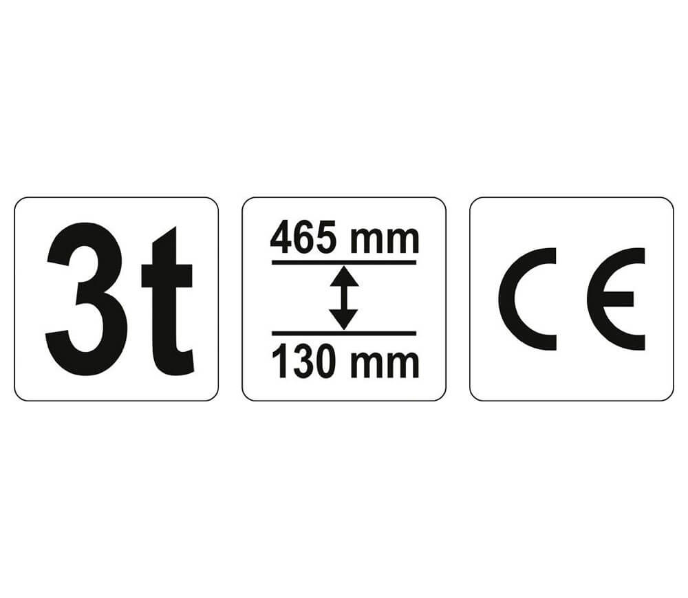 Cric hidraulic tip crocodil YATO YT17211 130-465 mm 3T photo 4
