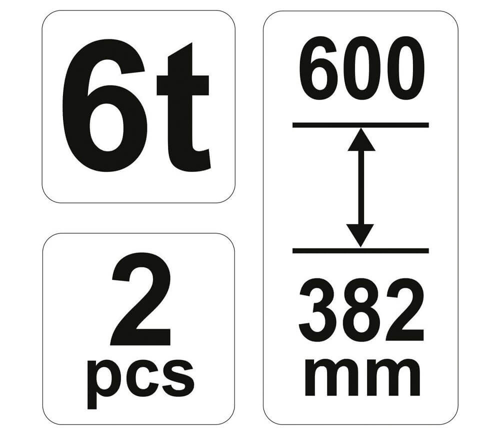 Suport auto YATO YT17312 382-600 mm 6T photo 4