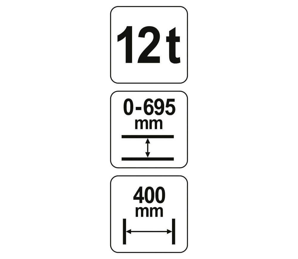 Presă hidraulică YATO YT55580 12T 0-695mm photo 2