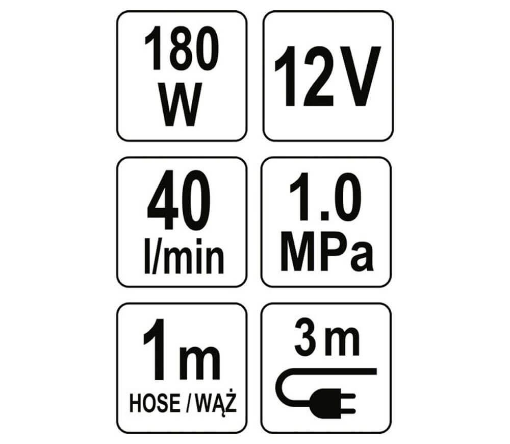 Compresor auto YATO YT73460 180w 10bar 40l/min photo 3