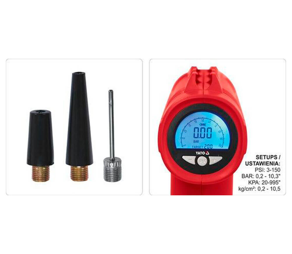Compresor auto cu acumulator YATO YT82950 120w 10bar 25l/min photo 5
