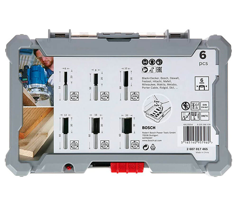 Set 6 freze pe lemn BOSCH 2607017465 Ø6 mm photo 2