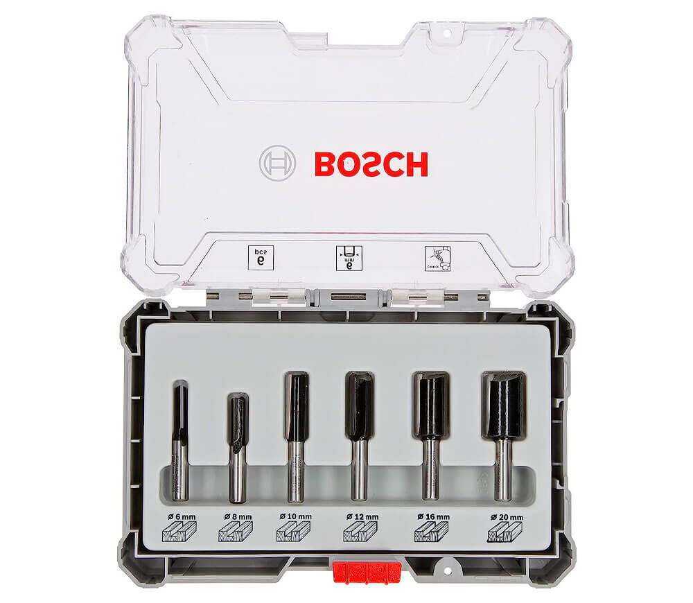 Set 6 freze pe lemn BOSCH 2607017465 Ø6 mm photo 1