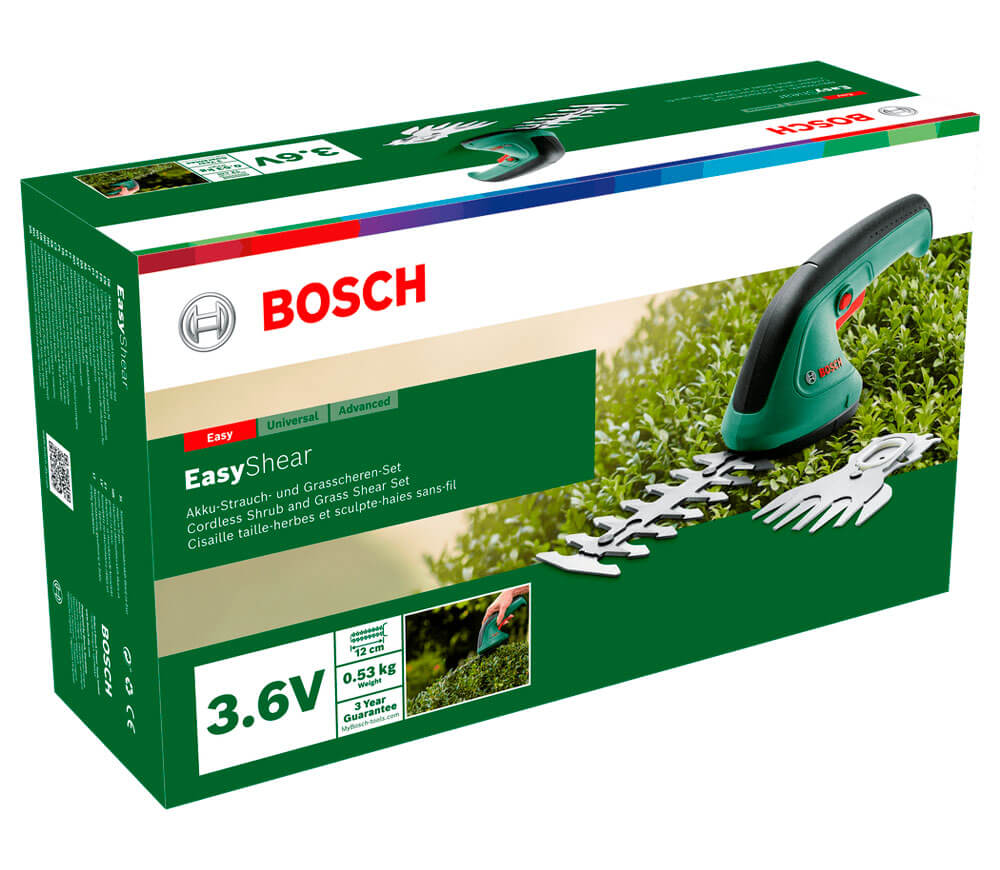 Trimmer gard viu cu acumulator BOSCH EasyShear (600833303) 120/80mm 3.6V 1.5Ah photo 10