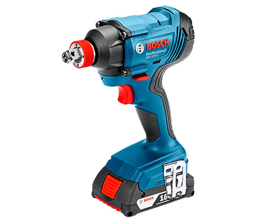 Mașină de înșurubat cu acumulator BOSCH GDX 180-Li + GSR 1802-Li (6019G5222) 18V 1.5Ah photo 1