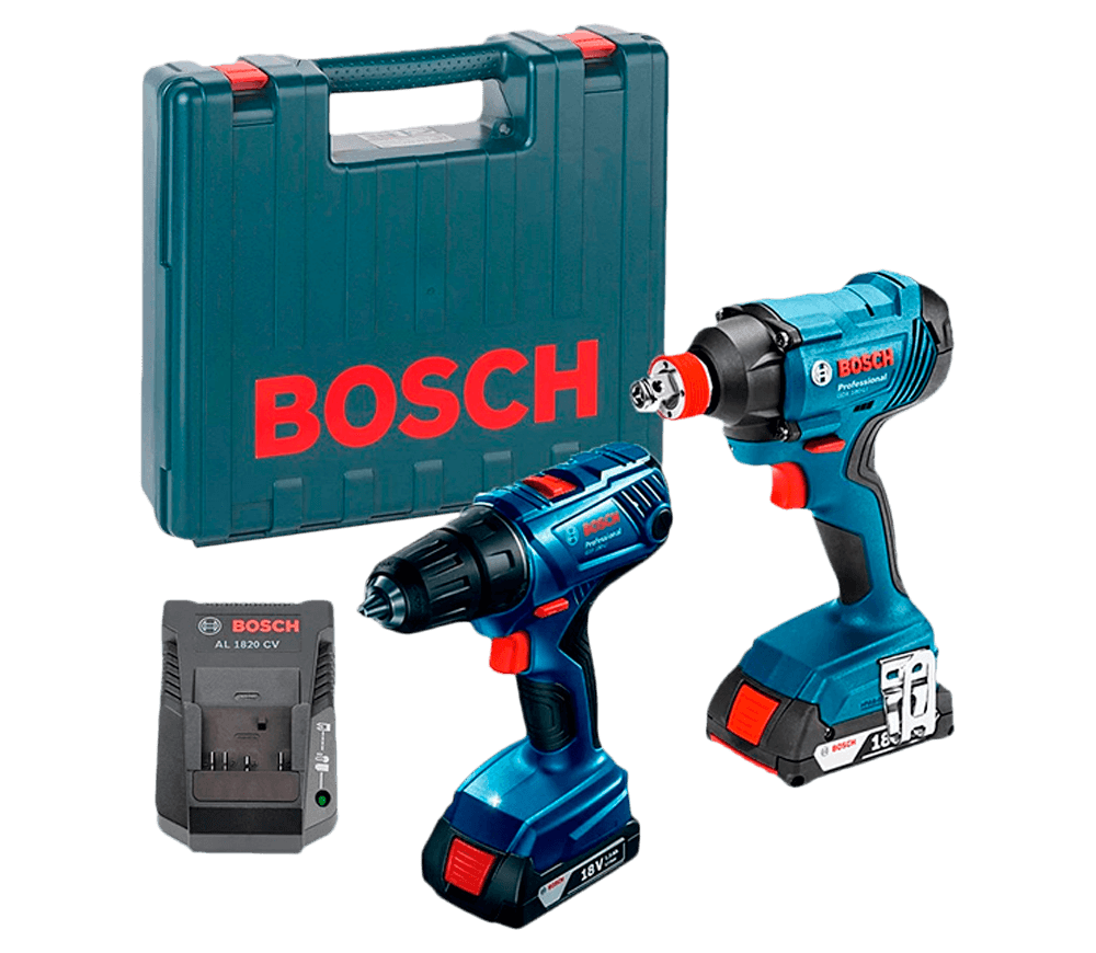 Mașină de înșurubat cu acumulator BOSCH GDX 180-Li + GSR 1802-Li (6019G5222) 18V 1.5Ah photo