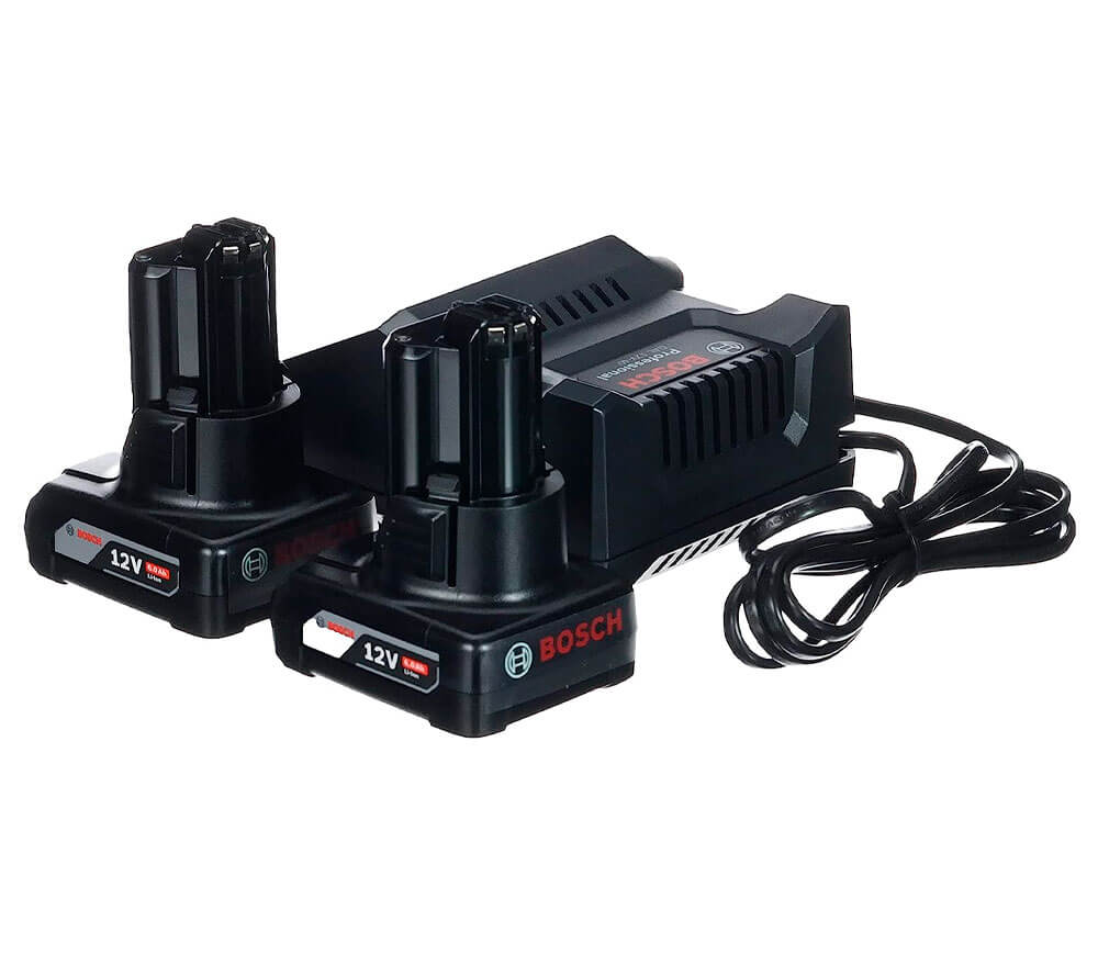Set acumulatori și încărcător BOSCH GAL 12V-40+2*GBA 6.0 Ah (1600A01B20) photo 1