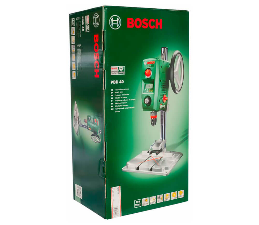 Mașină de găurit de banc BOSCH PBD 40 710w photo 7