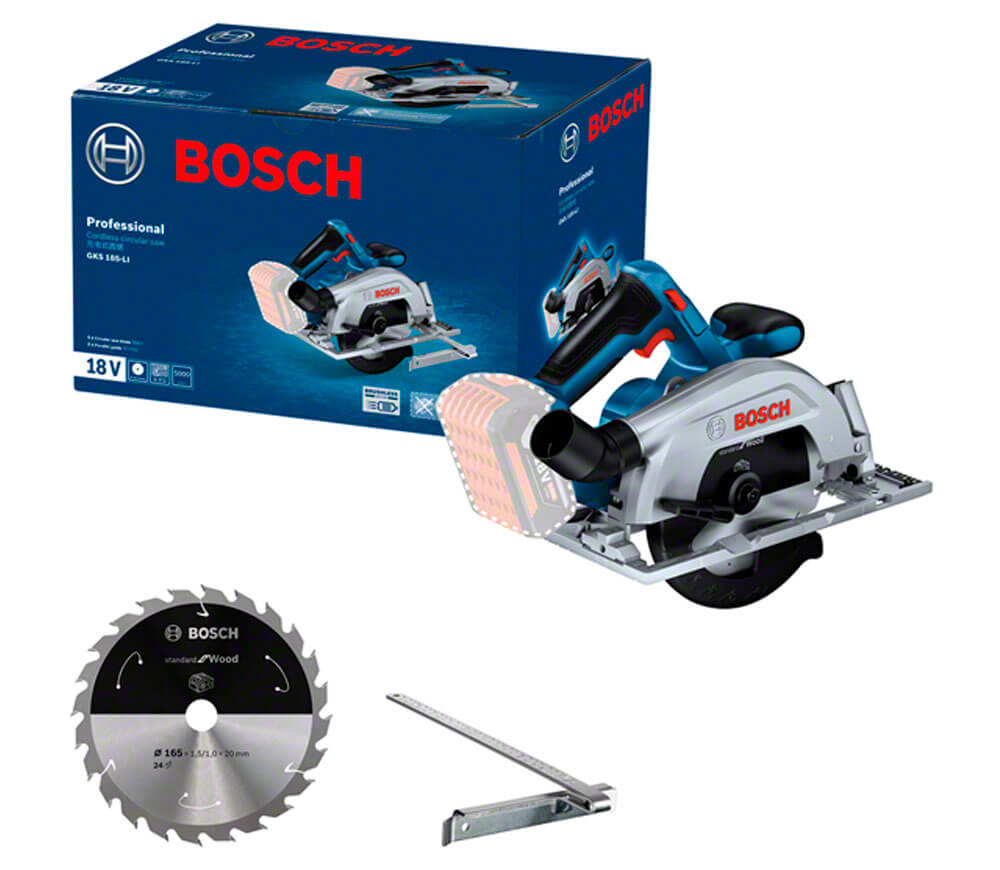 Fierăstrău circular cu acumulator (fără baterii) BOSCH GKS 185-LI 165mm 18V photo 0