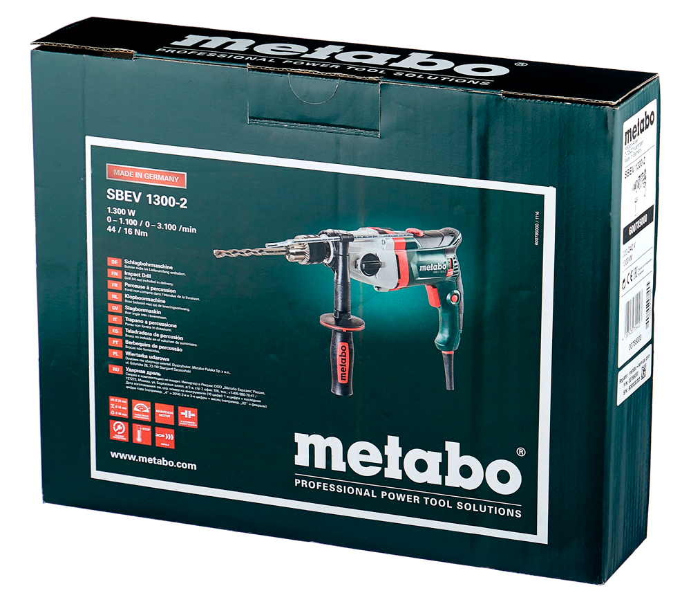 Дрель ударная METABO SBEV 1300-2  1300вт photo 8