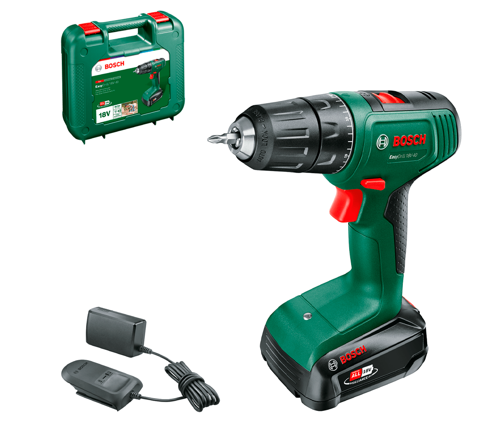Шуруповерт аккумуляторный BOSCH EasyDrill 18V-40 18В 2Ач photo 0