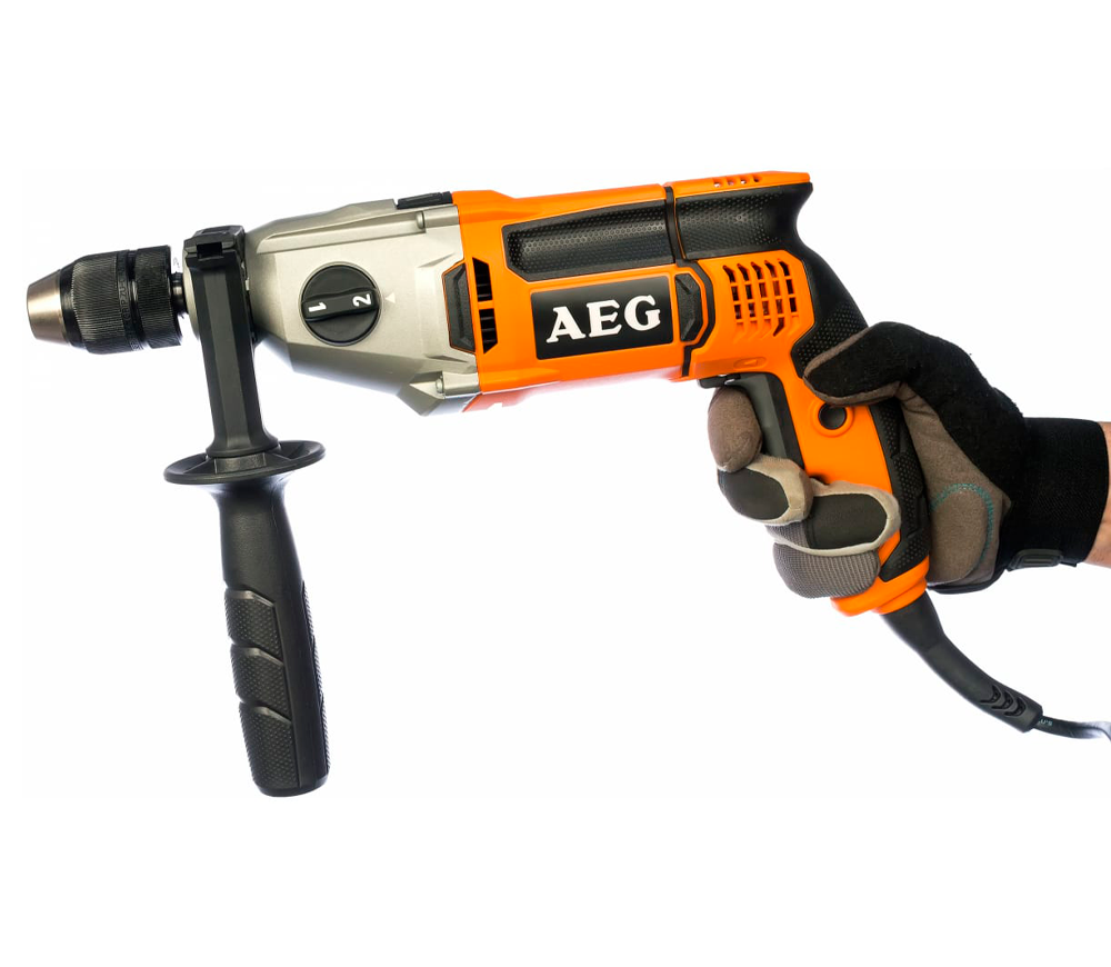 Mașină de găurit cu percutie AEG  SB2E1100RV 1100w photo 2