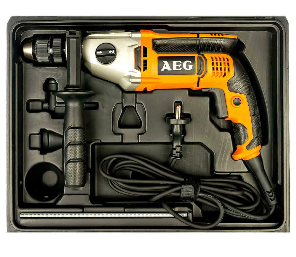 Mașină de găurit cu percutie AEG  SB2E1100RV 1100w photo 3